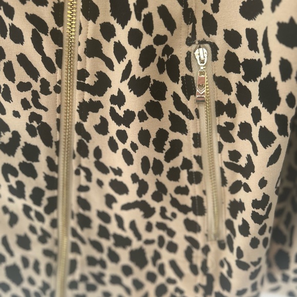 Belle by Kim Gravel Tan Leopard Print Moto Jacket - Picture 3 of 15